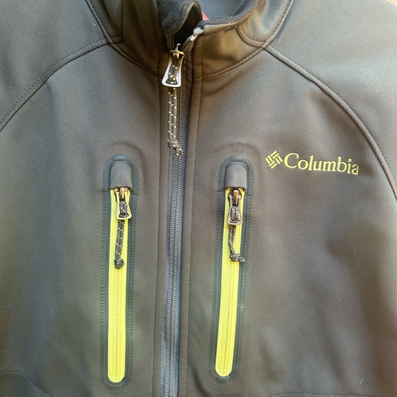 Men's Columbia Omni-Wind Block/Omni-Heat Size Small - Grey/Lime Green - Picture 4 of 7